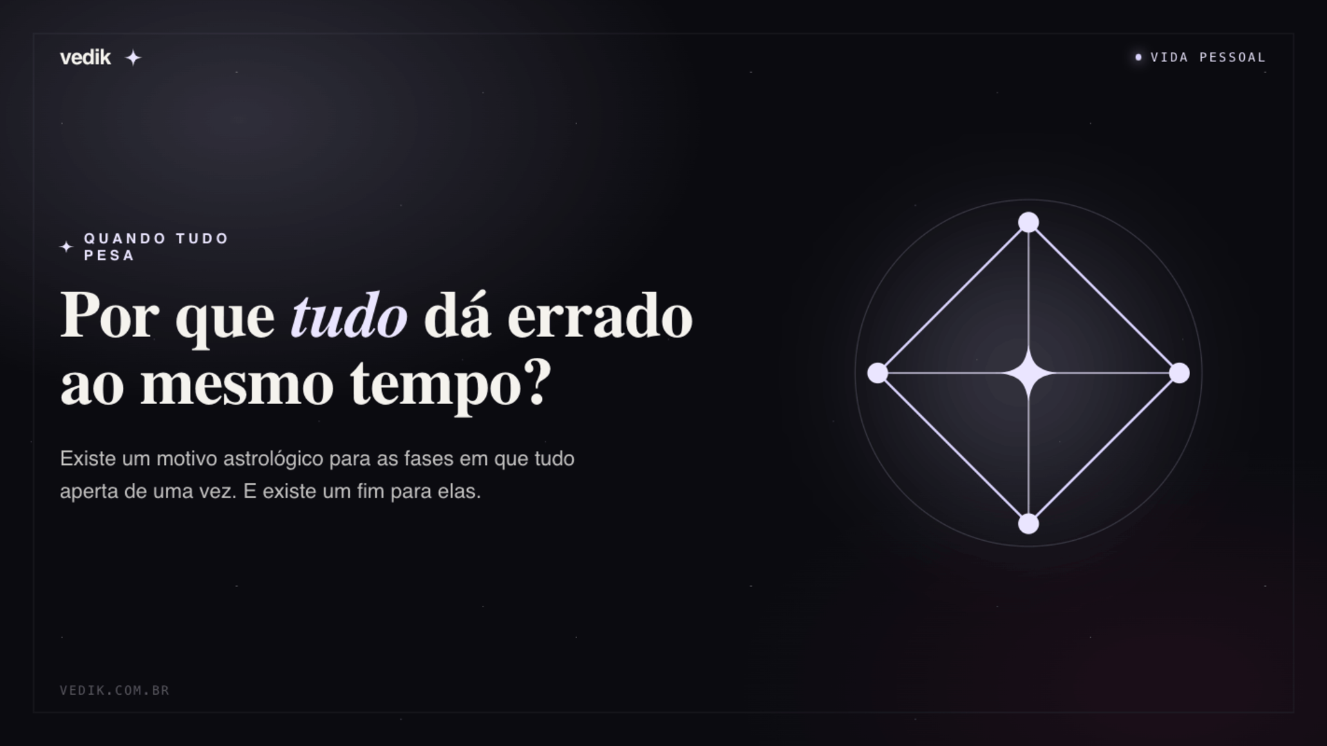 Por que tudo parece dar errado ao mesmo tempo? Entenda os ciclos astrológicos e períodos de desafios pessoais.