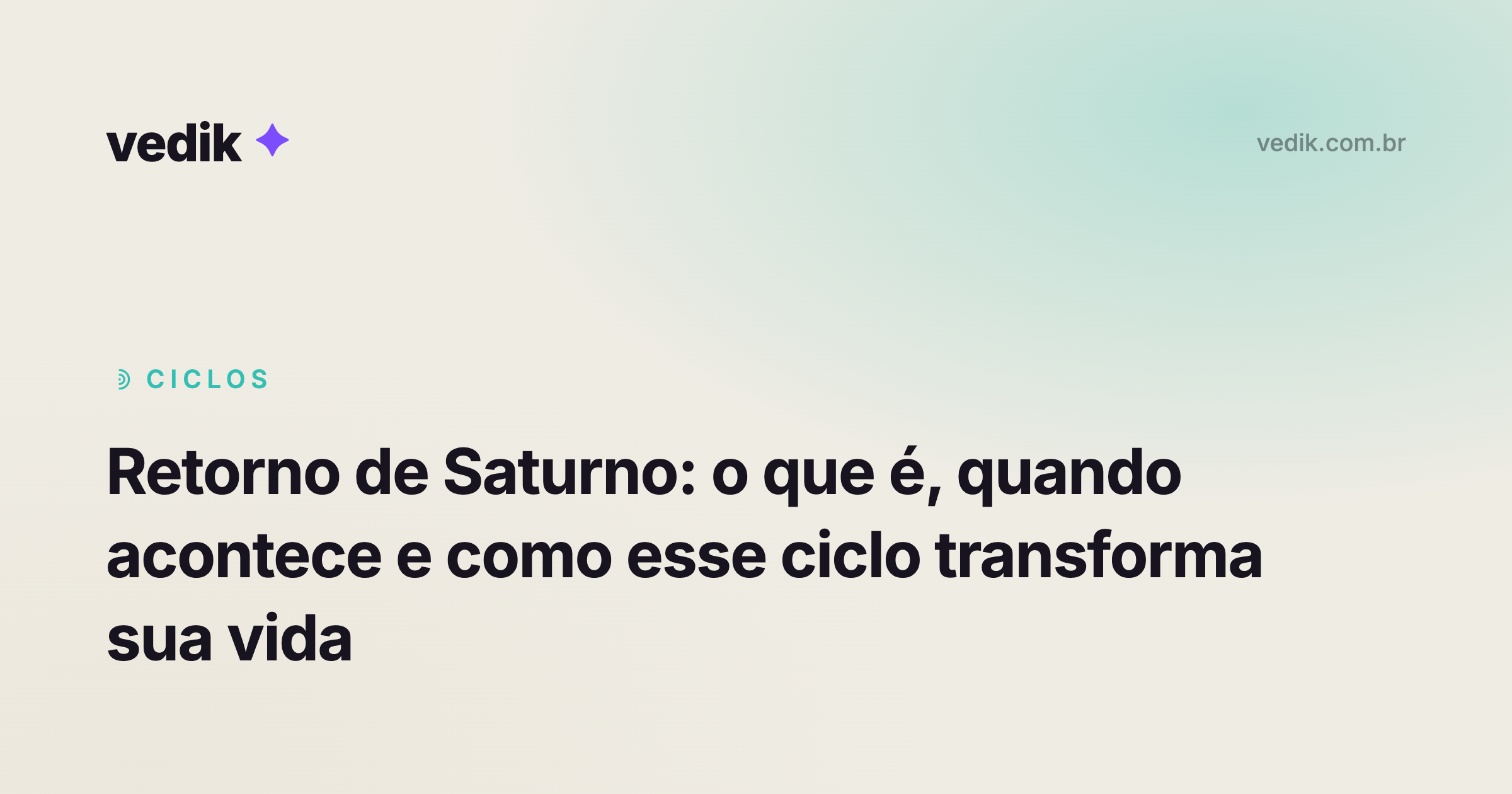 O que é o retorno de Saturno e como esse importante ciclo astrológico impacta a vida adulta.