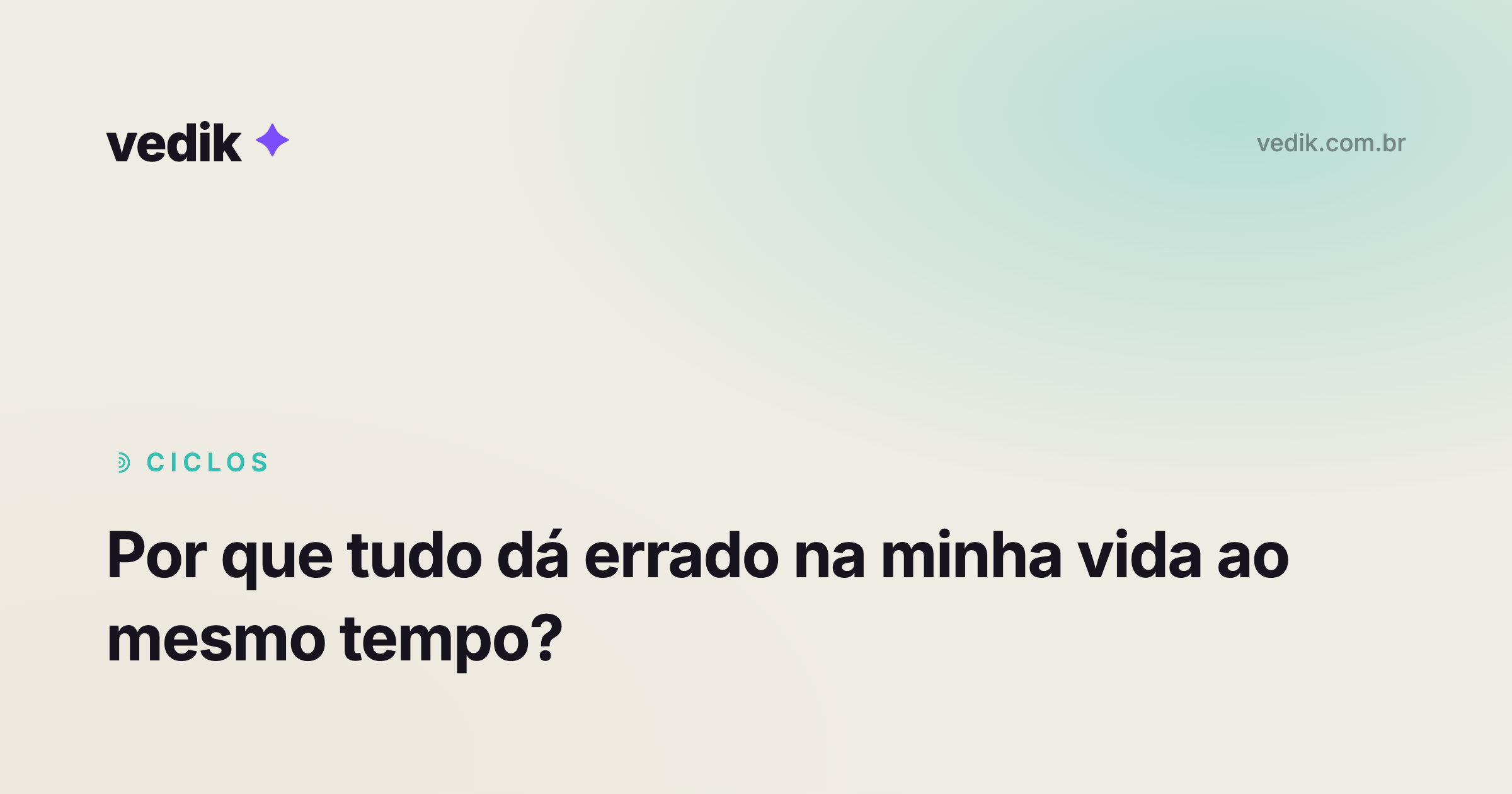 Por que tudo parece dar errado ao mesmo tempo? Entenda os ciclos astrológicos e períodos de desafios pessoais.