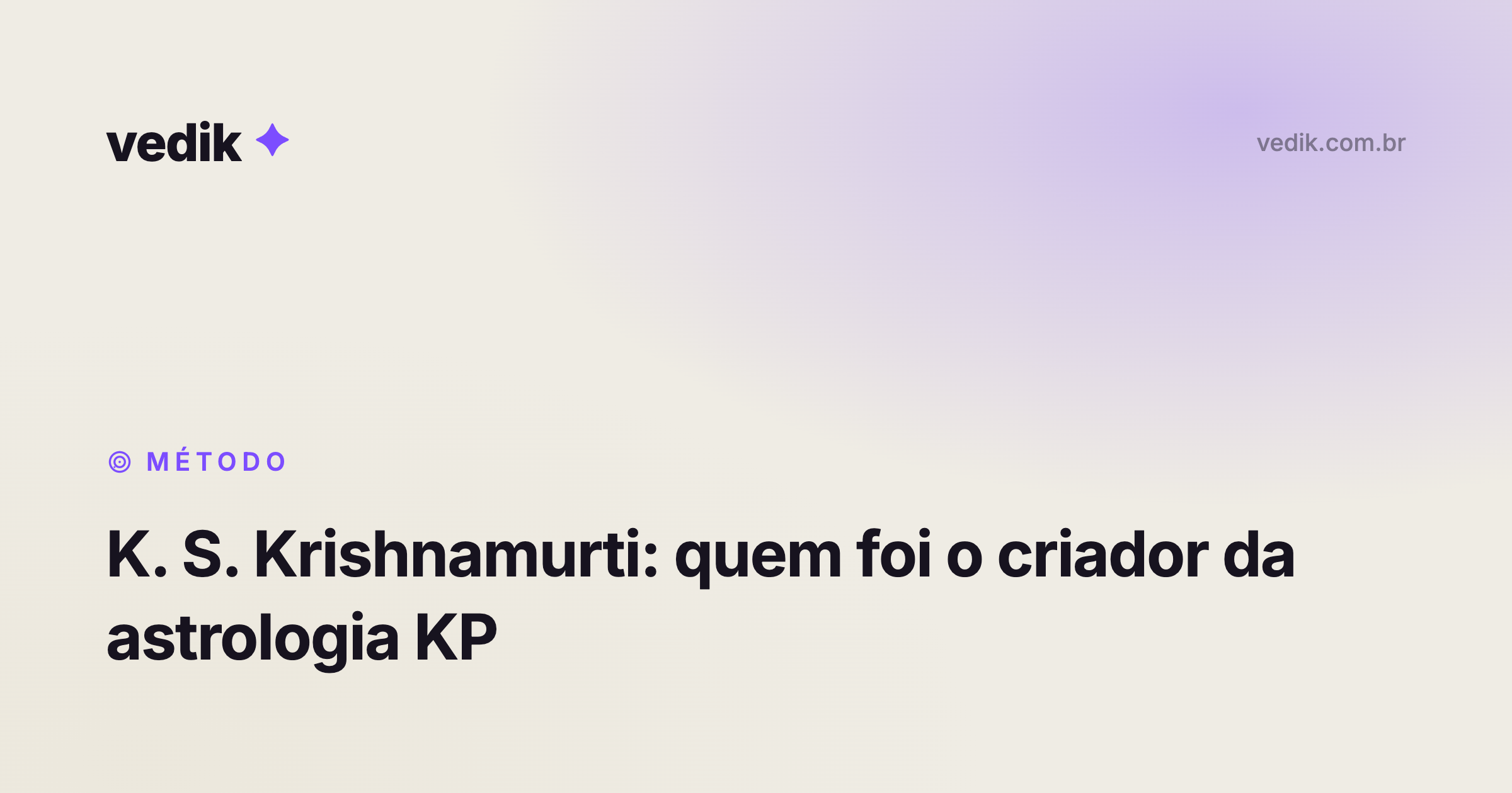 K. S. Krishnamurti: quem foi o criador da astrologia KP